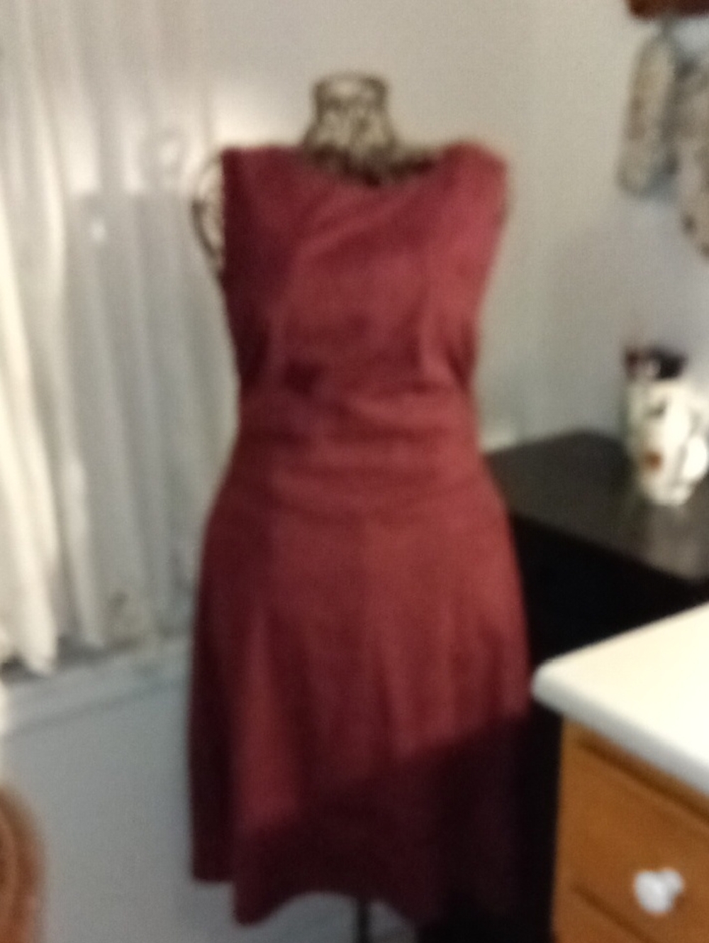 eva mendes for New York & Company Sleeveless Burgundy Midi Dress